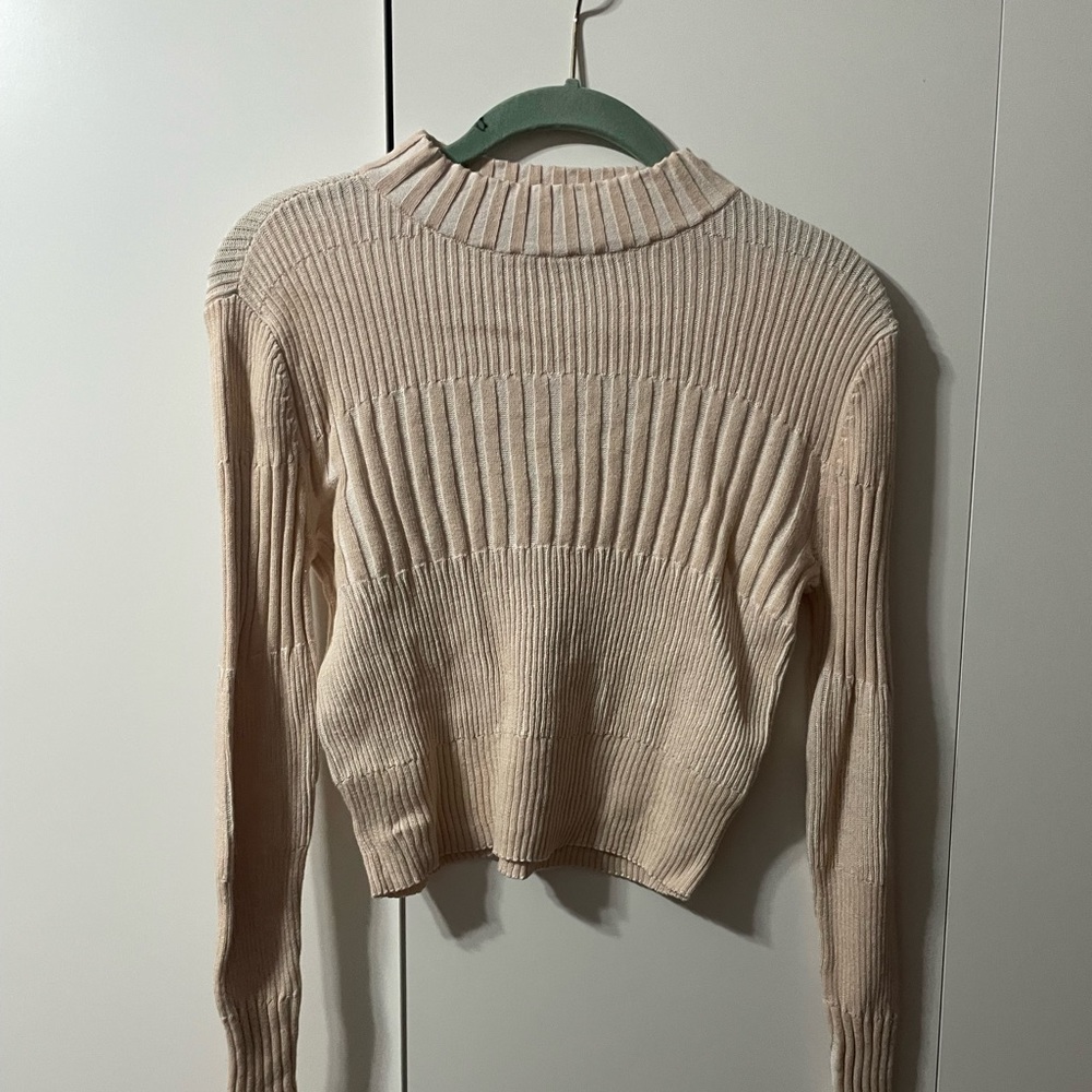Cropped Rib Knit Top